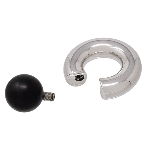 Black Moon Mini Monster Ring 7mm gauge
