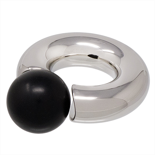 Black Moon Mini Monster Ring 7mm gauge