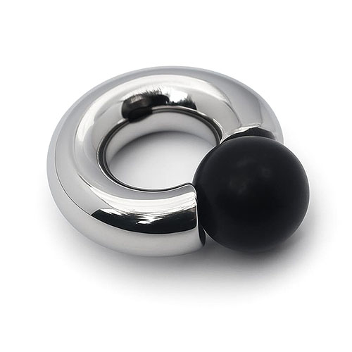 Blackmoon Mega Mini Monster Ring 8mm gauge, 12mm internal diameter, 12.7mm black ball