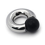 Blackmoon Mega Mini Monster Ring 8mm gauge, 12mm internal diameter, 12.7mm black ball