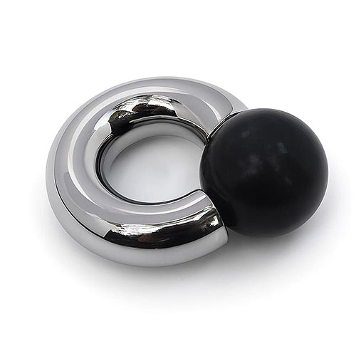 Blackmoon Mega Mini Monster Ring 8mm gauge, 12mm internal diameter, 16mm black ball