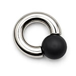 Blackmoon Mega Mini Monster Ring 8mm gauge, 15mm internal diameter, 16mm black ball
