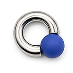 Bluemoon Mega Mini Monster Ring 8mm gauge, 15mm internal diameter, 16mm blue ball