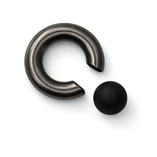 Dusk Trojan Ball Closure Ring 6mm gauge