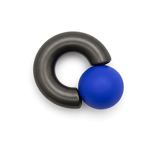 Dusk Bluemoon Mega Mini Monster Ring 8mm gauge, 12mm internal diameter, 16mm blue ball