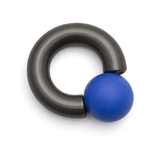 Dusk Bluemoon Mega Mini Monster Ring 8mm gauge, 15mm internal diameter, 16mm blue ball