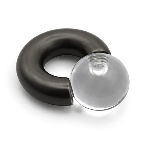 Clear Dusk Mega Mini Monster Ring 8mm gauge, 12mm internal diameter, 16mm clear ball