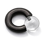 Clear Dusk Mega Mini Monster Ring 8mm gauge, 15mm internal diameter, 16mm clear ball