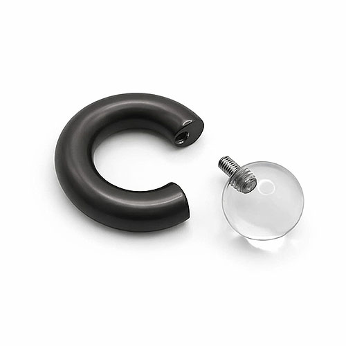 Clear Dusk Mega Mini Monster Ring 8mm gauge, 15mm internal diameter, 16mm clear ball