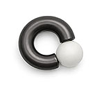Dusk Moonshine Mega Mini Monster Ring 8mm gauge, 12mm internal diameter, 12.7mm white ball