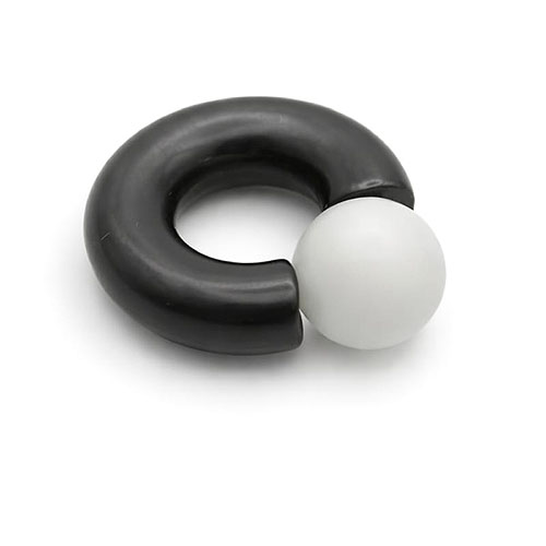 Dusk Moonshine Mega Mini Monster Ring 8mm gauge, 12mm internal diameter, 12.7mm white ball