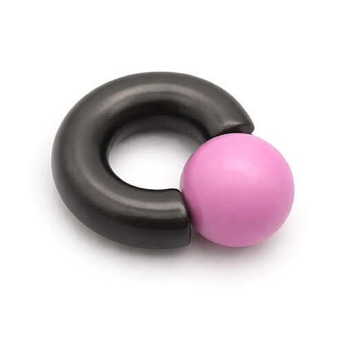 Dusk Pink Rose Mega Mini Monster Ring 8mm gauge, 12mm internal diameter, 16mm pink ball