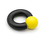 Dusk Sustream Mega Mini Monster Ring 8mm gauge, 15mm internal diameter, 15mm yellow ball