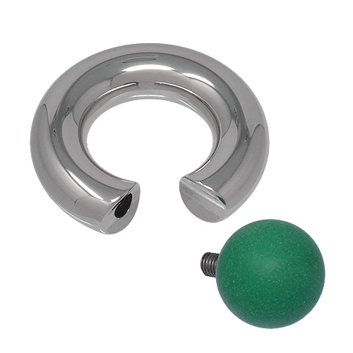 Green Eyed Monster Ring 7mm gauge