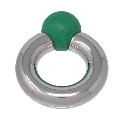 Green Eyed Monster Ring 7mm gauge
