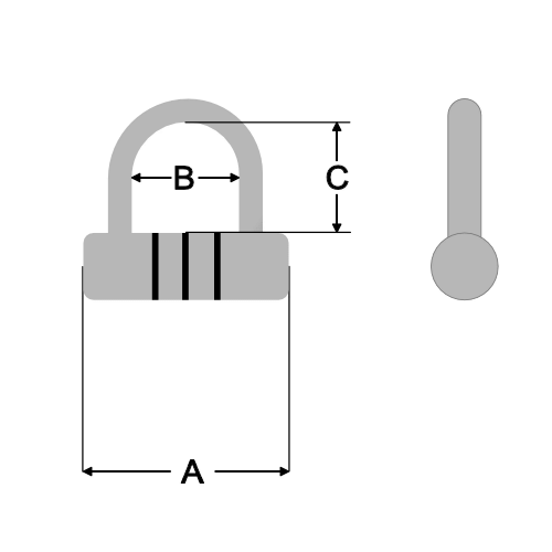 Grooved Padlog 4mm gauge hasp