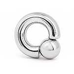 Mega Mini Monster Ring 8mm gauge, 12mm internal diameter, 12.7mm steel ball