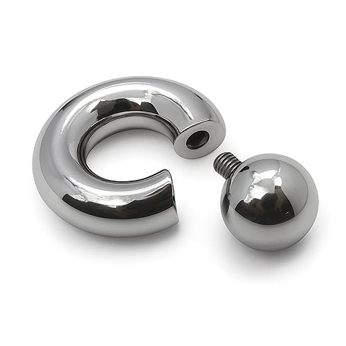 Mega Mini Monster Ring 8mm gauge, 12mm internal diameter, 12.7mm steel ball