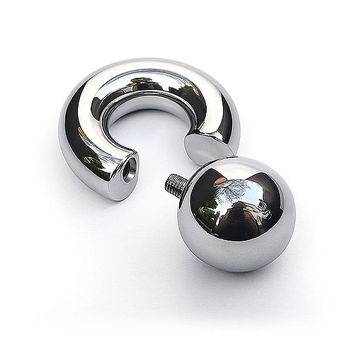 Mega Mini Monster Ring 8mm gauge, 12mm internal diameter, 16mm steel ball