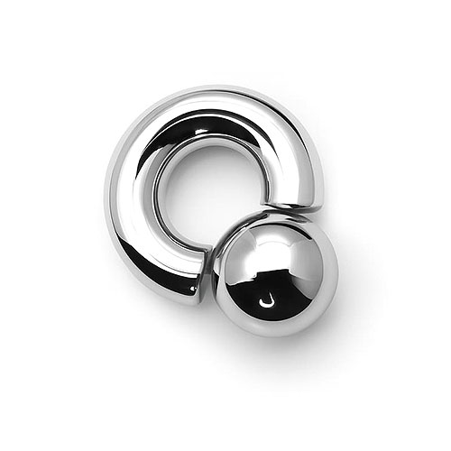 Mega Mini Monster Ring 8mm gauge, 12mm internal diameter, 16mm steel ball