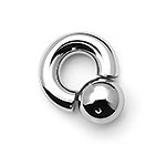 Mega Mini Monster Ring 8mm gauge, 12mm internal diameter, 16mm steel ball