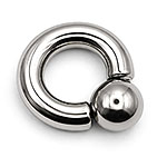 Mega Mini Monster Ring 8mm gauge, 15mm internal diameter, 15mm steel ball