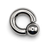 Mega Mini Monster Ring 8mm gauge, 15mm internal diameter, 16mm steel ball
