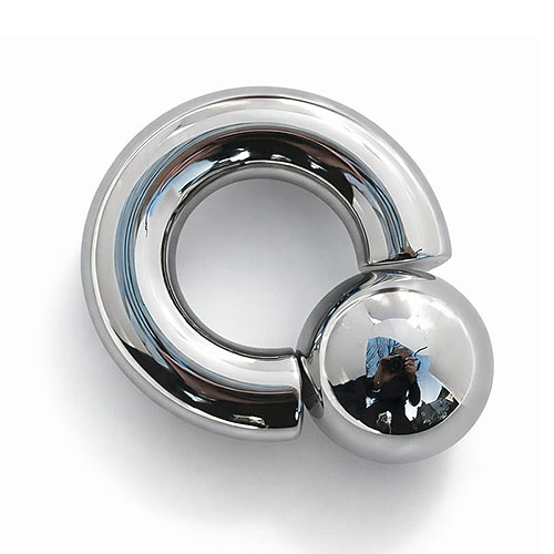 Mega Mini Monster Ring 8mm gauge, 15mm internal diameter, 17mm steel ball