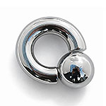 Mega Mini Monster Ring 8mm gauge, 15mm internal diameter, 17mm steel ball