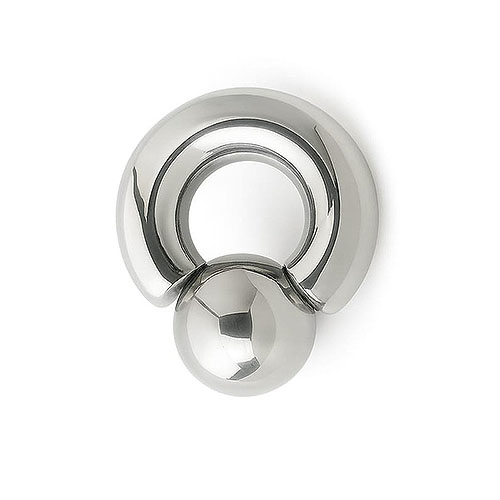 Mega Mini Monster Ring 8mm gauge, 12mm internal diameter, 15mm steel ball