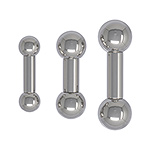 Stainless Steel Barbell 7mm gauge internally threaded