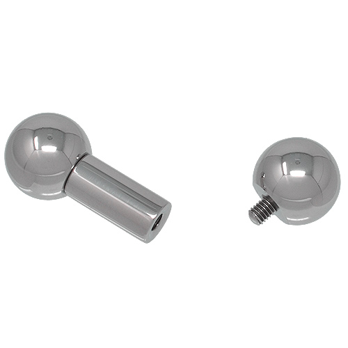 Stainless Steel Barbell 10mm gauge internally threaded